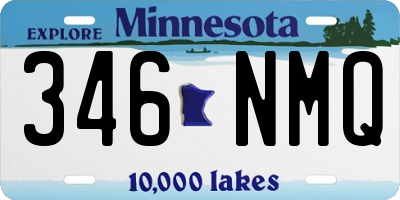 MN license plate 346NMQ