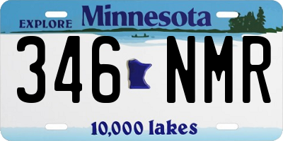 MN license plate 346NMR