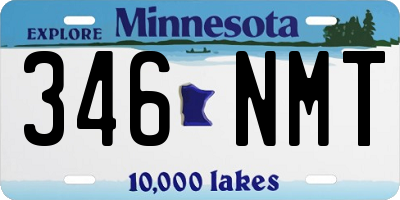 MN license plate 346NMT