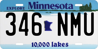 MN license plate 346NMU