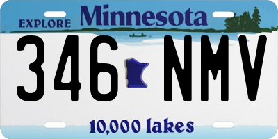 MN license plate 346NMV