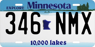 MN license plate 346NMX