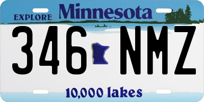 MN license plate 346NMZ