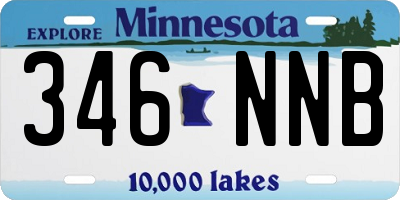 MN license plate 346NNB