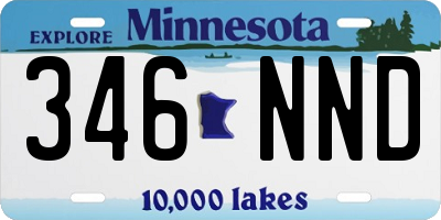 MN license plate 346NND
