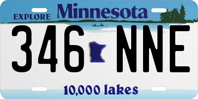 MN license plate 346NNE