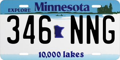 MN license plate 346NNG