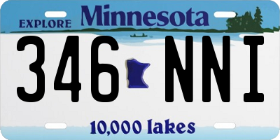 MN license plate 346NNI