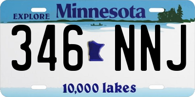 MN license plate 346NNJ