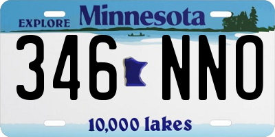 MN license plate 346NNO