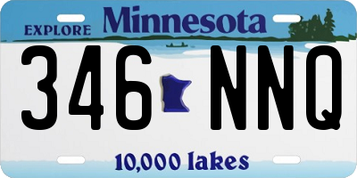 MN license plate 346NNQ