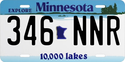 MN license plate 346NNR