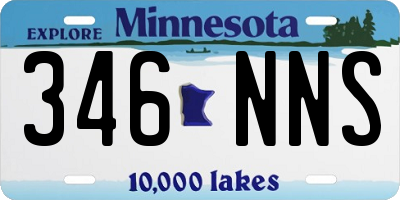 MN license plate 346NNS