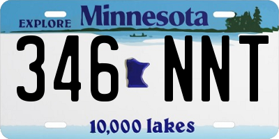 MN license plate 346NNT
