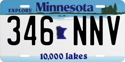 MN license plate 346NNV