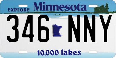 MN license plate 346NNY