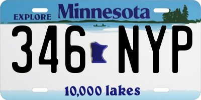 MN license plate 346NYP