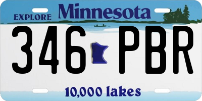 MN license plate 346PBR
