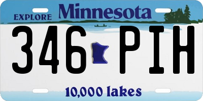 MN license plate 346PIH