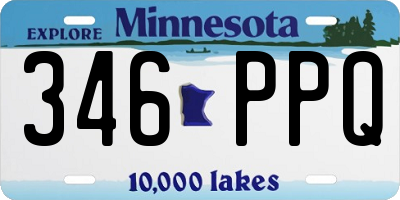 MN license plate 346PPQ