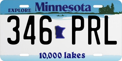 MN license plate 346PRL