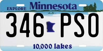 MN license plate 346PSO