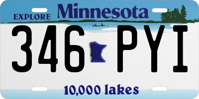 MN license plate 346PYI
