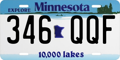 MN license plate 346QQF