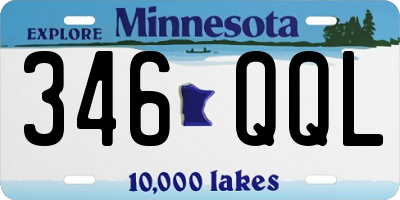 MN license plate 346QQL