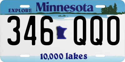 MN license plate 346QQO