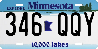 MN license plate 346QQY