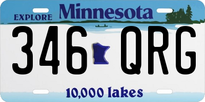 MN license plate 346QRG