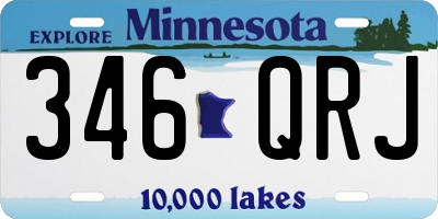 MN license plate 346QRJ