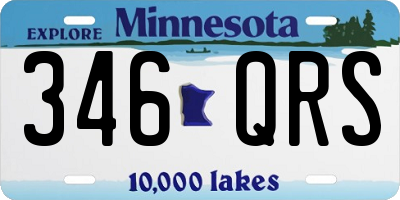 MN license plate 346QRS