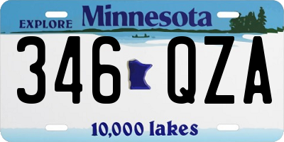 MN license plate 346QZA