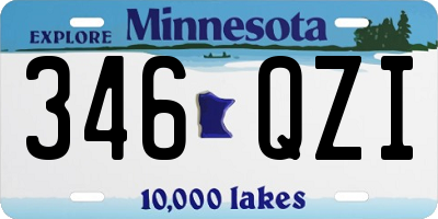 MN license plate 346QZI