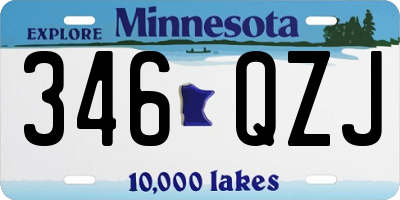 MN license plate 346QZJ