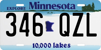 MN license plate 346QZL