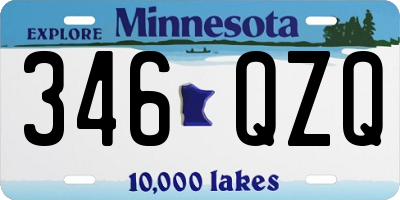 MN license plate 346QZQ
