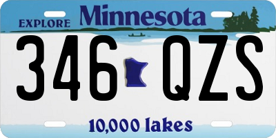 MN license plate 346QZS