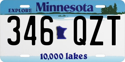 MN license plate 346QZT
