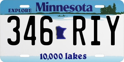 MN license plate 346RIY