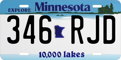 MN license plate 346RJD