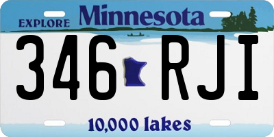 MN license plate 346RJI
