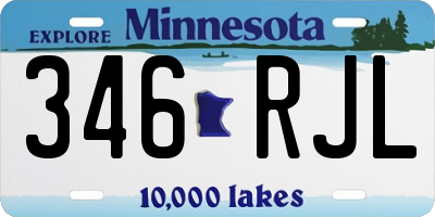MN license plate 346RJL