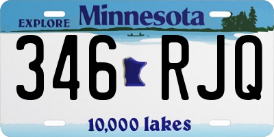 MN license plate 346RJQ
