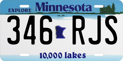 MN license plate 346RJS