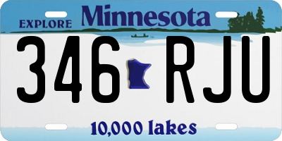 MN license plate 346RJU