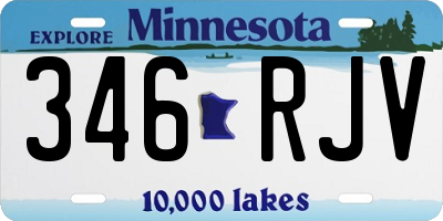 MN license plate 346RJV