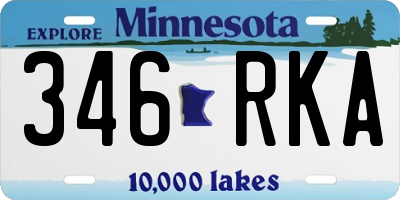 MN license plate 346RKA